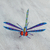 Wood alebrije sculpture, 'Sweet Freedom in Blue' - Handcrafted Blue Copal Wood Dragonfly Sculpture from Mexico (image 2b) thumbail