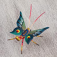 Featured review for Wood alebrije sculpture, Holy Butterfly