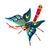 Wood alebrije sculpture, 'Holy Butterfly' - Hand-Painted Wood Alebrije Butterfly Sculpture from Mexico thumbail