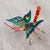 Wood alebrije sculpture, 'Holy Butterfly' - Hand-Painted Wood Alebrije Butterfly Sculpture from Mexico (image 2b) thumbail