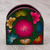 Wood napkin holder, 'Flowering Tradition' - Hand-Painted Copal Wood Napkin Holder from Mexico (image 2) thumbail