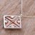 Leather accent sterling silver pendant necklace, 'Symmetric Beauty' - Leather Accent Sterling Silver Pendant Necklace from Mexico (image 2b) thumbail