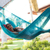 Handwoven hammock, 'Teal Haven' (single) - Handwoven Teal Hammock from Mexico (Single) thumbail