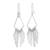 Sterling silver dangle earrings, 'Diamond Winds' - Elegant Sterling Silver Diamond Dangle Earrings with Fringe thumbail