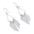 Sterling silver dangle earrings, 'Diamond Winds' - Elegant Sterling Silver Diamond Dangle Earrings with Fringe (image 2c) thumbail