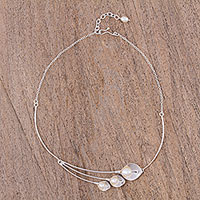Cultured pearl pendant necklace, 'Purity and Elegance'