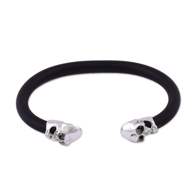 Sterling Silver Skull Cuff Bracelet from Mexico