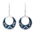 Turquoise dangle earrings, 'Windows of History' - Geometric Turquoise Dangle Earrings from Mexico thumbail