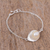 Cultured pearl pendant bracelet, 'Purity and Elegance' - Handcrafted Cultured Pearl Pendant Bracelet from Mexico (image 2b) thumbail