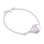 Cultured pearl pendant bracelet, 'Purity and Elegance' - Handcrafted Cultured Pearl Pendant Bracelet from Mexico (image 2c) thumbail