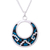 Turquoise pendant necklace, 'Window of History' - Geometric Turquoise Pendant Necklace from Mexico