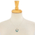 Turquoise pendant necklace, 'Window of History' - Geometric Turquoise Pendant Necklace from Mexico