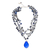 Lapis lazuli and crystal jewelry set, 'Ocean Meditation' - Lapis Lazuli and Crystal Beaded Necklace and Earring Set (image 2a) thumbail