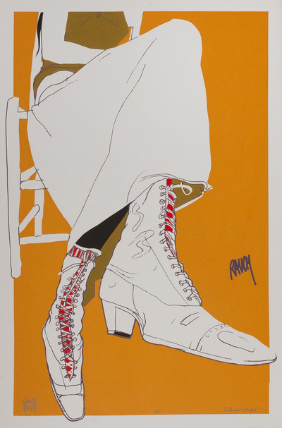 'Lace-up Boots' (2005) - Mexico Signed Numbered Silkscreen Print (35 Inches)