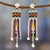 Sterling silver waterfall earrings, 'Country Tradition' - Sterling Silver and Glass Bead Earrings from Mexico thumbail