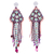 Agate waterfall earrings, 'Sweet Tradition' - Agate and Glass Bead Waterfall Earrings from Mexico (image 2a) thumbail