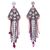 Agate waterfall earrings, 'Sweet Tradition' - Agate and Glass Bead Waterfall Earrings from Mexico (image 2b) thumbail