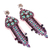 Agate waterfall earrings, 'Sweet Tradition' - Agate and Glass Bead Waterfall Earrings from Mexico (image 2c) thumbail