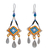 Beaded dangle earrings, 'Dream of Ixchel' - Agate and Glass Bead Dangle Earrings from Mexico (image 2a) thumbail