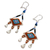 Beaded dangle earrings, 'Dream of Ixchel' - Agate and Glass Bead Dangle Earrings from Mexico (image 2b) thumbail
