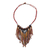 Tiger's eye waterfall necklace, 'Natural Intensity' - Tiger's Eye and Glass Beaded Waterfall Necklace from Mexico (image 2a) thumbail