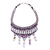 Amethyst beaded necklace, 'Delicate Purple' - Amethyst and Sterling Silver Beaded Necklace from Mexico (image 2a) thumbail