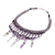 Amethyst beaded necklace, 'Delicate Purple' - Amethyst and Sterling Silver Beaded Necklace from Mexico (image 2d) thumbail