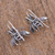 Amethyst and cultured pearl drop earrings, 'Makech' - Amethyst and Cultured Pearl Sterling Silver Beetle Earrings (image 2c) thumbail