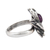 Amethyst and cultured pearl wrap ring, 'Makech' - Amethyst and Cultured Pearl Sterling Silver Beetle Ring (image 2d) thumbail