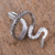 Sterling silver wrap ring, 'Serpent Messenger' - Handcrafted Sterling Silver Rattlesnake Wrap Ring (image 2c) thumbail