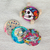Decoupage coasters, 'Festival of the Dead' (set of 4) - Day of the Dead Decoupage Coasters and Stand (Set of 4) (image 2b) thumbail