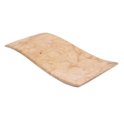 Modern Rectangular Tray in Natural Mexican Marble