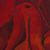 Impresión giclée sobre lienzo - Obra de arte giclée surrealista firmada de árboles en rojo de México