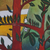 Giclee print on canvas, 'Four Red Trees' - Springtime Mountain Landscape Giclee Print on Canvas Mexico (image 2b) thumbail