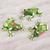 Ceramic wall art, 'Happy Frogs' (set of 3) - Ceramic Wall Art Frogs from Mexico (Set of 3) (image 2b) thumbail