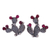 Garnet drop earrings, 'Fruits of My Country' - Garnet Cactus-Shaped Drop Earrings from Mexico thumbail