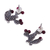 Garnet drop earrings, 'Fruits of My Country' - Garnet Cactus-Shaped Drop Earrings from Mexico (image 2c) thumbail