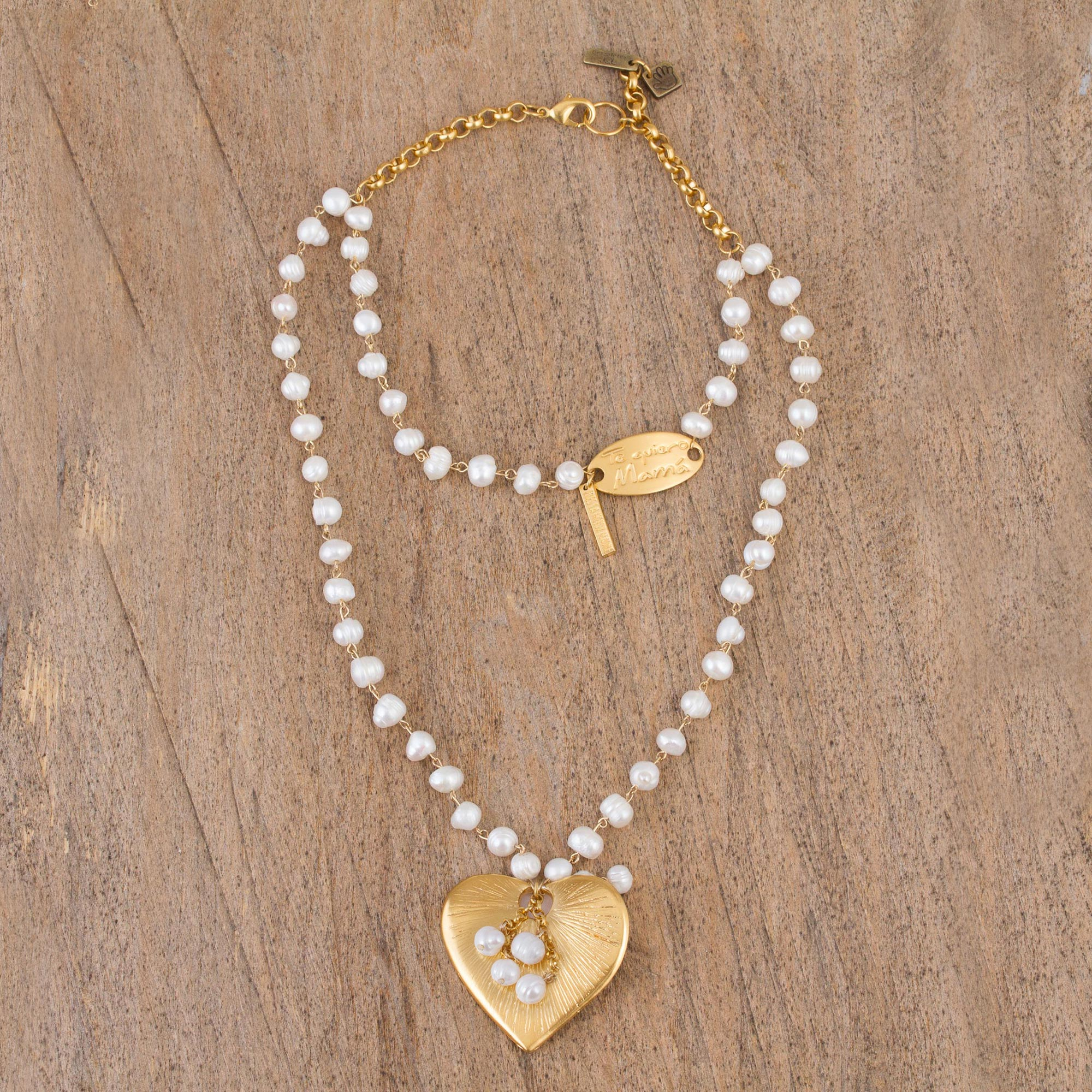 Kids Girl Angel Heart Freshwater Pearl Pendant Necklace 925 Sterling S -  diamondiiz.com
