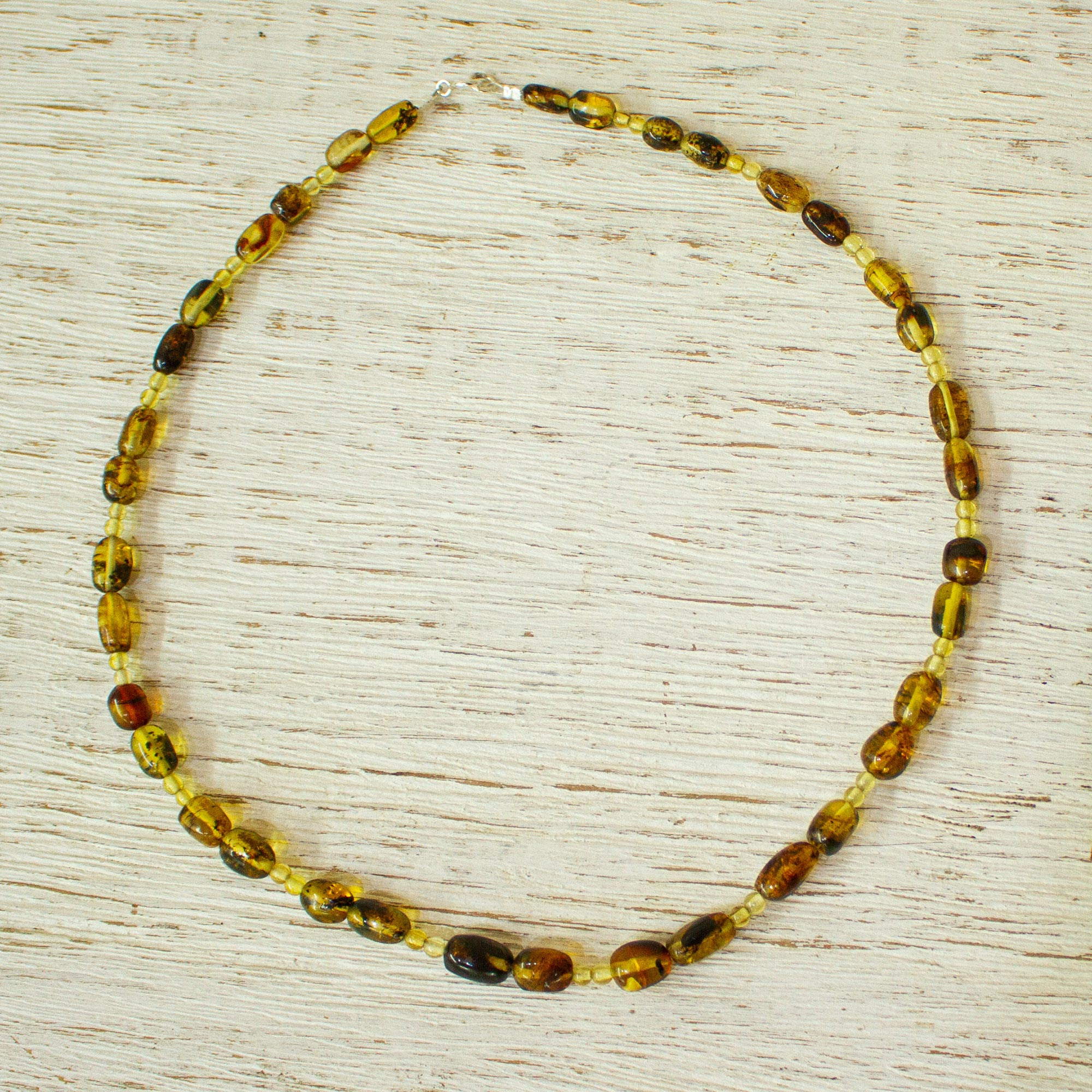 Amber Mens Necklace Black Amber Men's Beads Organic Jewelry Gift For Him Black Amber Organic Jewelry Unique Green Amber Beads Mens Necklace