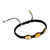 Amber braided bracelet, 'Amber Night' - Braided Nylon Bracelet with Mexican Amber in Black (image 2d) thumbail
