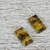 Amber dangle earrings, 'Amber Treasure' - Sterling Silver and Amber Bar Dangle Earrings from Mexico (image 2b) thumbail