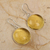 Amber dangle earrings, 'Amber Sunset' - Round Amber and Sterling Silver Dangle Earrings from Mexico (image 2b) thumbail