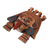 Ceramic mask, 'Monster Earth God' - Cultural Ceramic Wall Mask of a God from Mexico (image 2b) thumbail