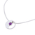 Amethyst pendant necklace, 'Modern Semicircle' - Modern Amethyst Pendant Necklace from Mexico (image 2b) thumbail