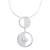 Cultured pearl pendant necklace, 'Modern Semicircles' - Modern Cultured Pearl Pendant Necklace from Mexico thumbail