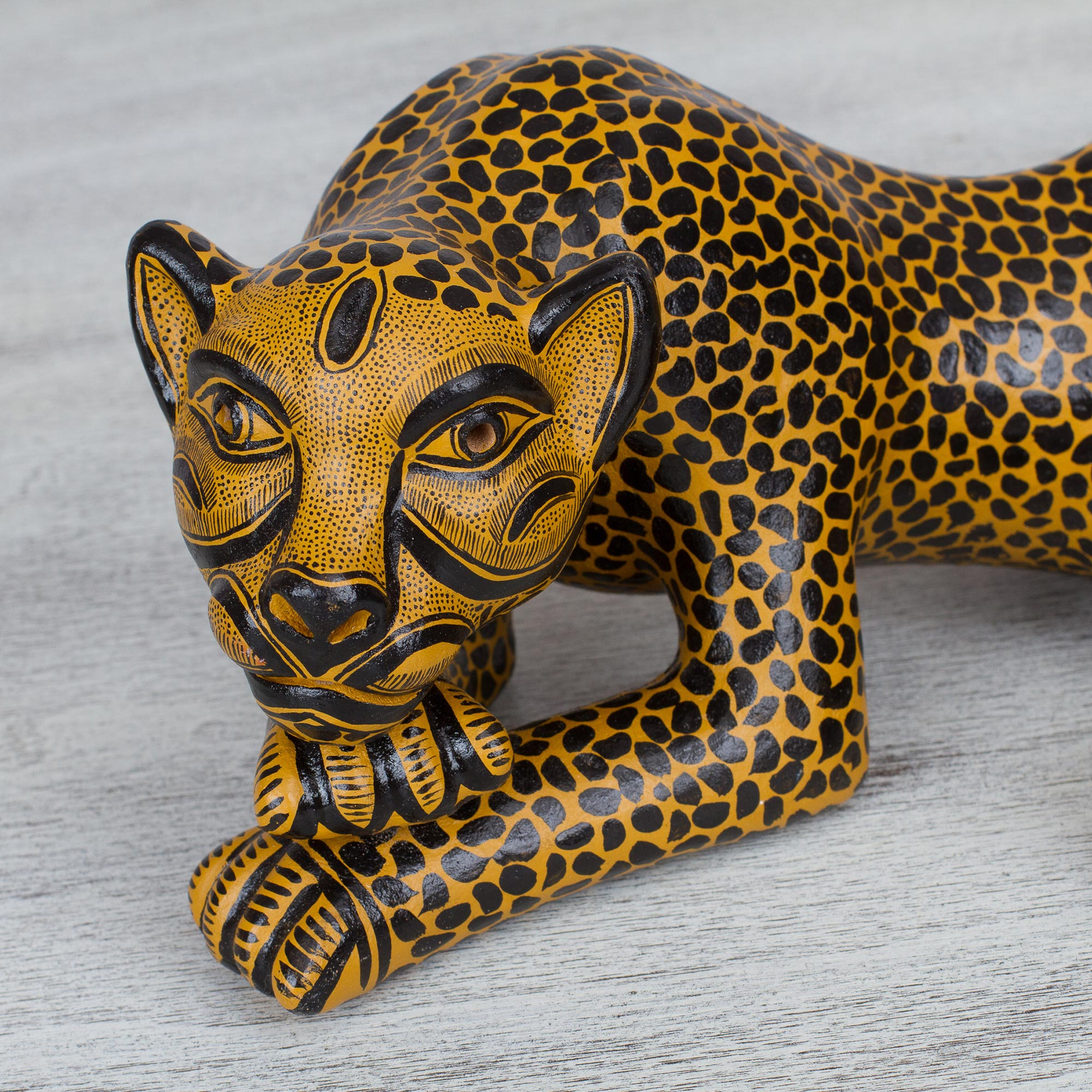 porcelain jaguar figurine