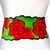 Cotton tie belt, 'Fiesta Roses' - Mexican Red and Green 100% Cotton Tie Belt with Rose Motif (image 2b) thumbail