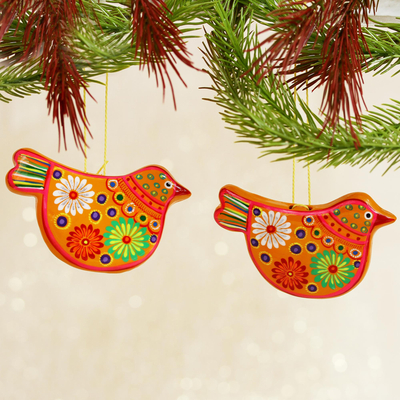 Ceramic ornaments, Marigold Doves (pair)