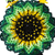 Glass beaded pendant necklace, 'Sunlit Flower' - Mexican Artisan Crafted Sunflower Beaded Pendant Necklace (image 2c) thumbail