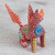 Wood alebrije figurine, 'Loco Lobo' - Multicolored Wolf Alebrije Figurine Handmade in Mexico (image 2c) thumbail